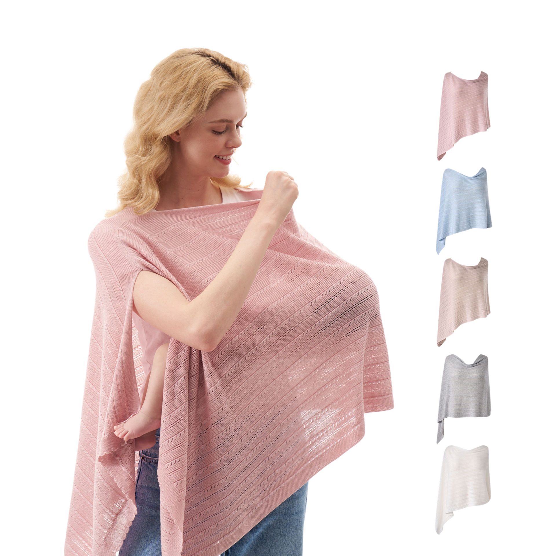Momcozy Ultra-Light Nursing Cover - Pink Lite.