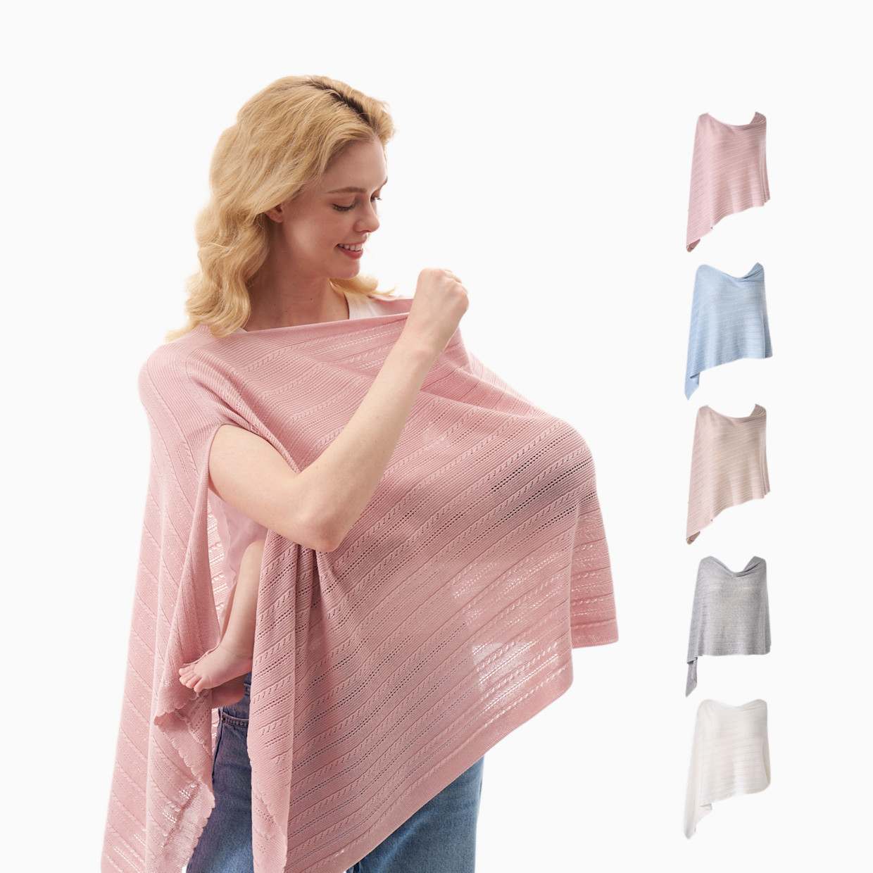 Momcozy Ultra-Light Nursing Cover - Pink Lite.