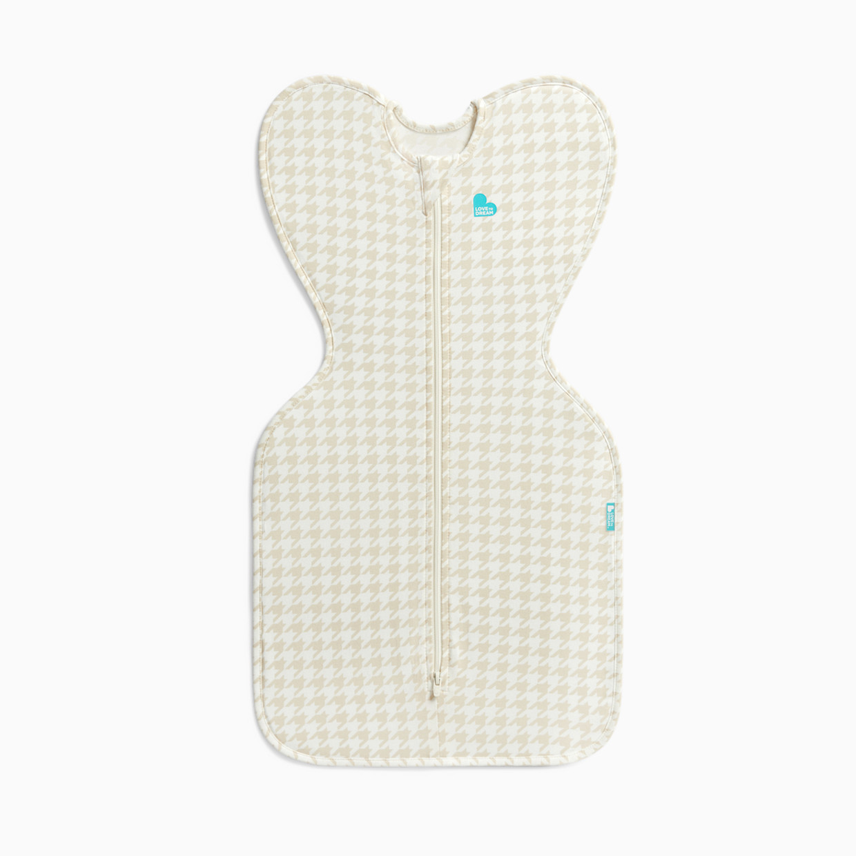 Love to Dream Printed Swaddle Up Original 1.0 TOG - Houndstooth Tan, Newborn.