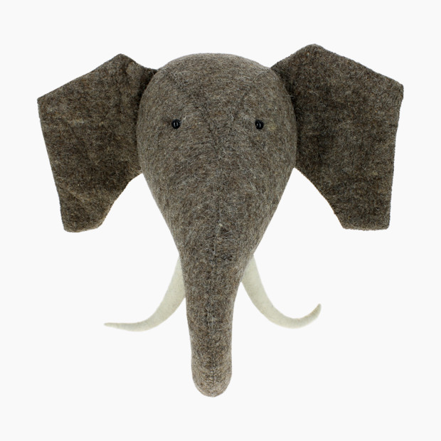 Fiona Walker England Felt Head - Elephant With Tusks.