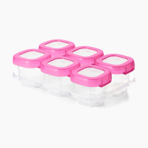 OXO Tot Baby Blocks 2oz Freezer Storage Containers - Pink, 1.