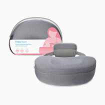 Frida Mom Nursing Pillow, Adjustable Breastfeeding Pillow for Mom & Baby Comfort with Back Support, Customizable Wrap Around Waist Strap, and Pockets for Heat Relief