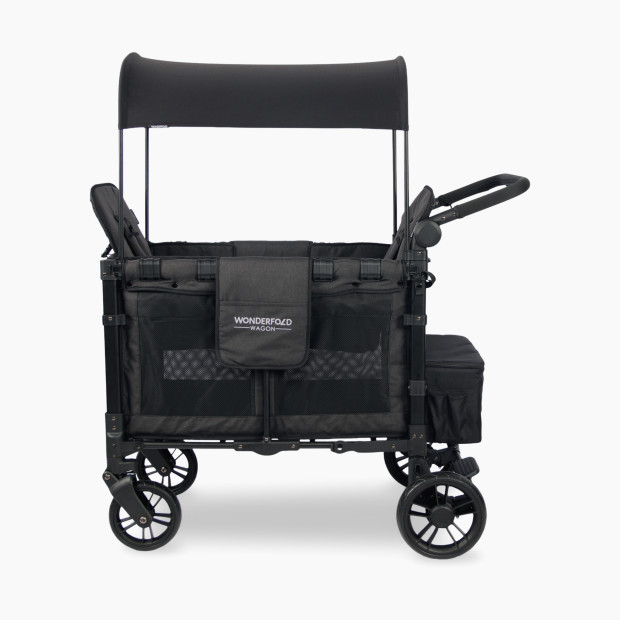 WonderFold Wagon W2 Elite Double Stroller Wagon (2 Seater) - Volcanic Black.
