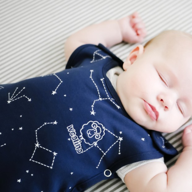 Woolino 4 Season Ultimate Baby Sleep Bag - Night Sky, 0-2 Years.