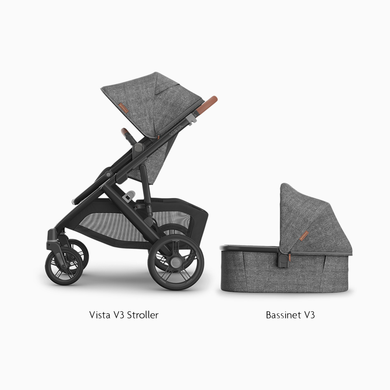 UPPAbaby Vista V3 Stroller & V3 Bassinet Bundle - Greyson.