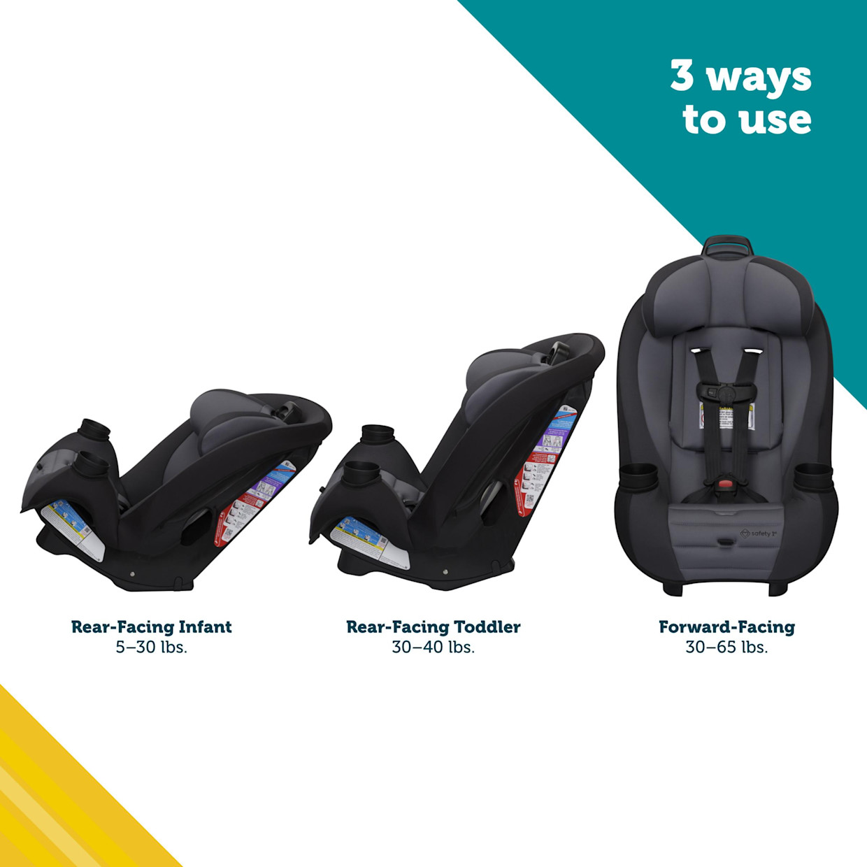 Safety 1st Ellaris Convertible Car Seat - Smokey Haze.