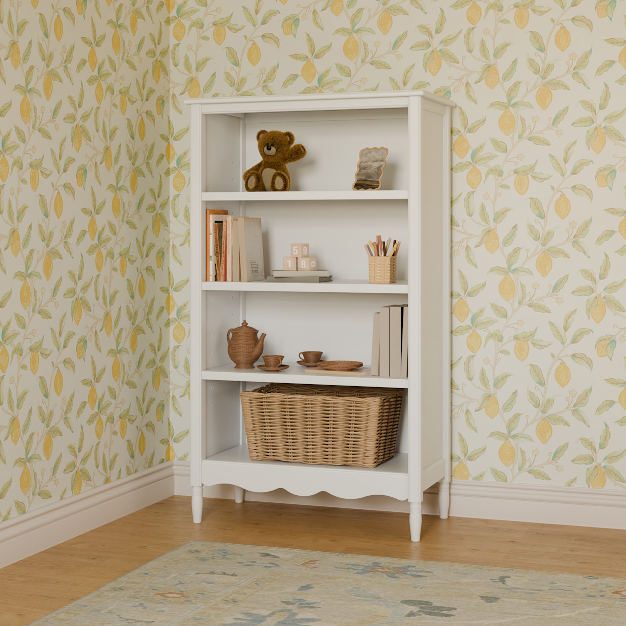 Namesake Liberty Assembled Bookcase - Warm White.