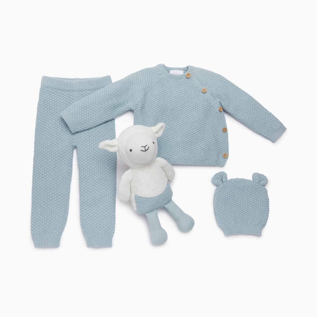 Loomsake 4-Piece Sweater Gift Set - Blue, 0-3 M.