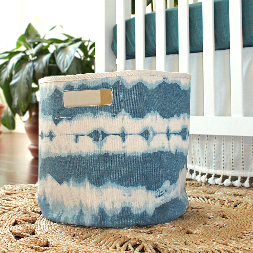 Crane Baby Cotton Canvas Storage Bin Caspian Tie Dye Babylist Shop
