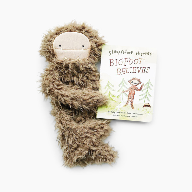 Slumberkins Plush Snuggler & Board Book Bundle 2019 (Discontinued) - Bigfoot (Self-Esteem).