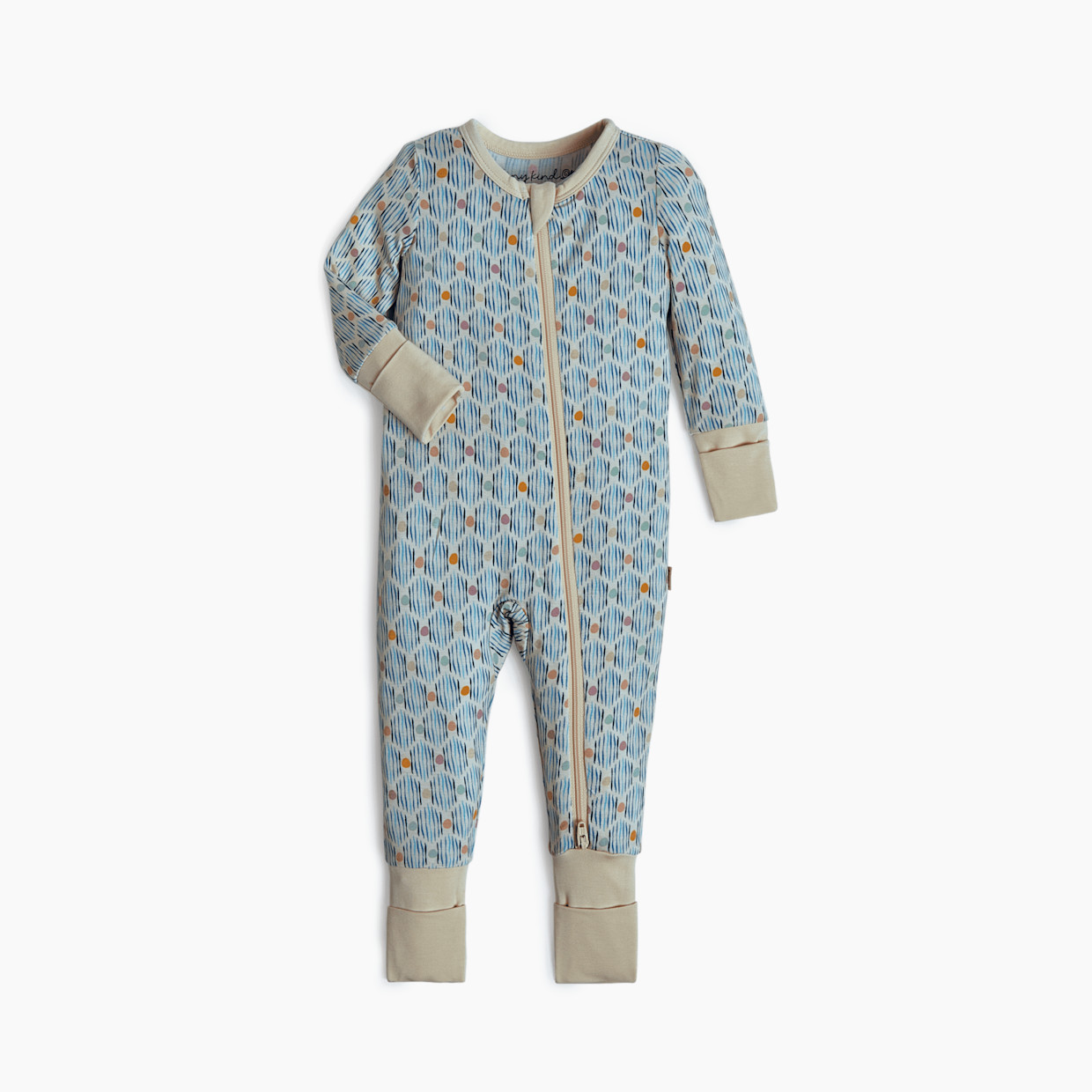 Tiny Kind Bamboo Viscose Convertible Footie Printed - Multi Print, 0-3 M.
