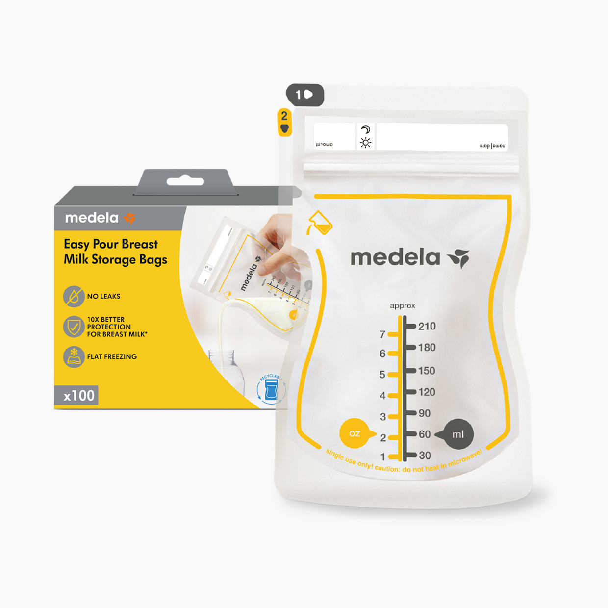 Medela Easy Pour Breast Milk Storage Bags - 100.