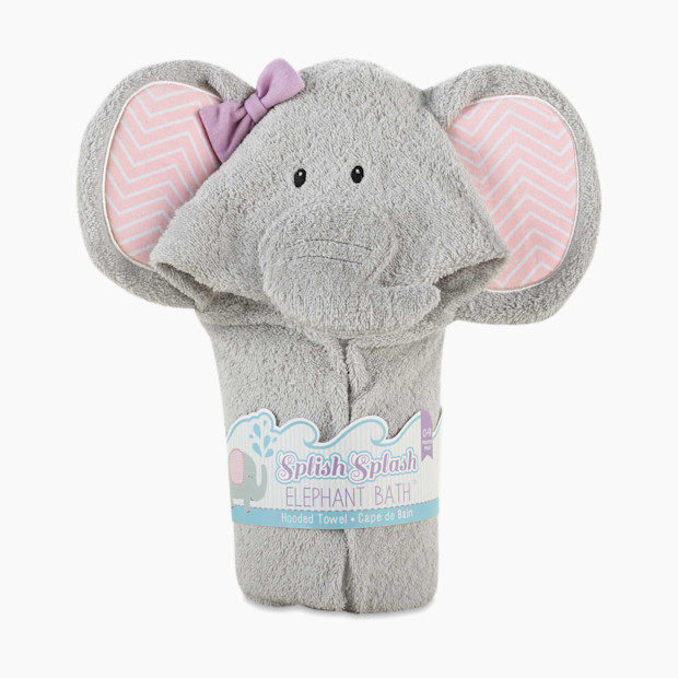 Baby Aspen Splish Splash Elephant Hooded Towel.