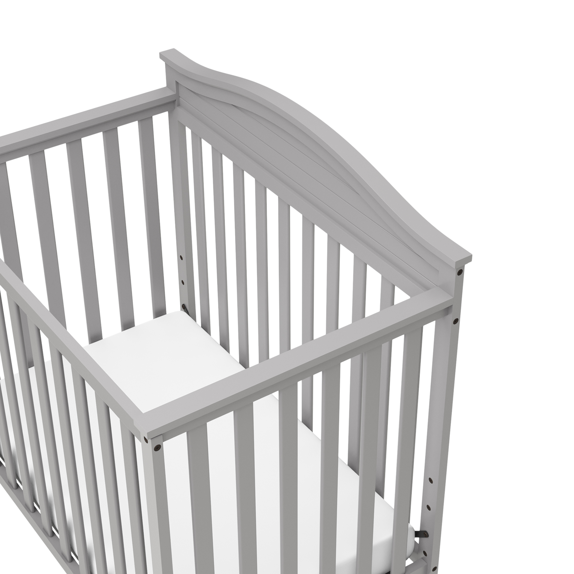 Graco Stella 4-in-1 Convertible Mini Crib - Pebble Gray.