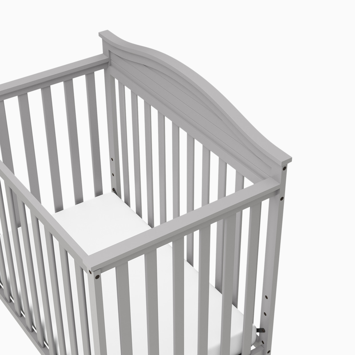 Graco Stella 4-in-1 Convertible Mini Crib - Pebble Gray.