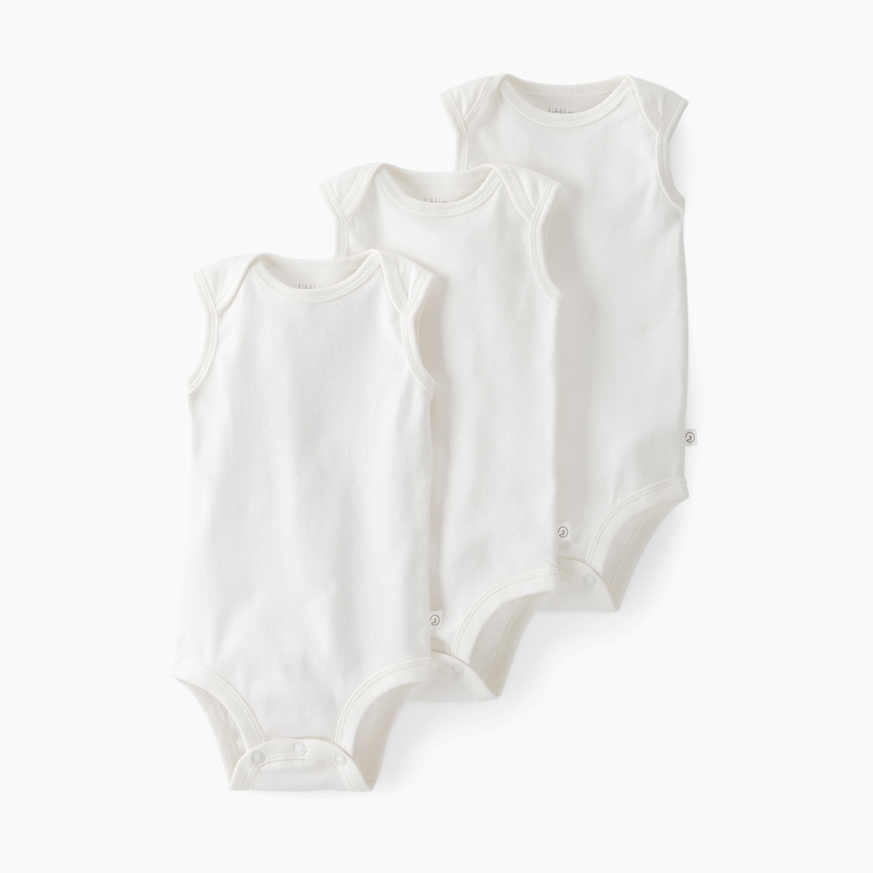 Carter's Little Planet Organic Cotton Rib Bodysuits (3 Pack) - Light Cream, 3 M.