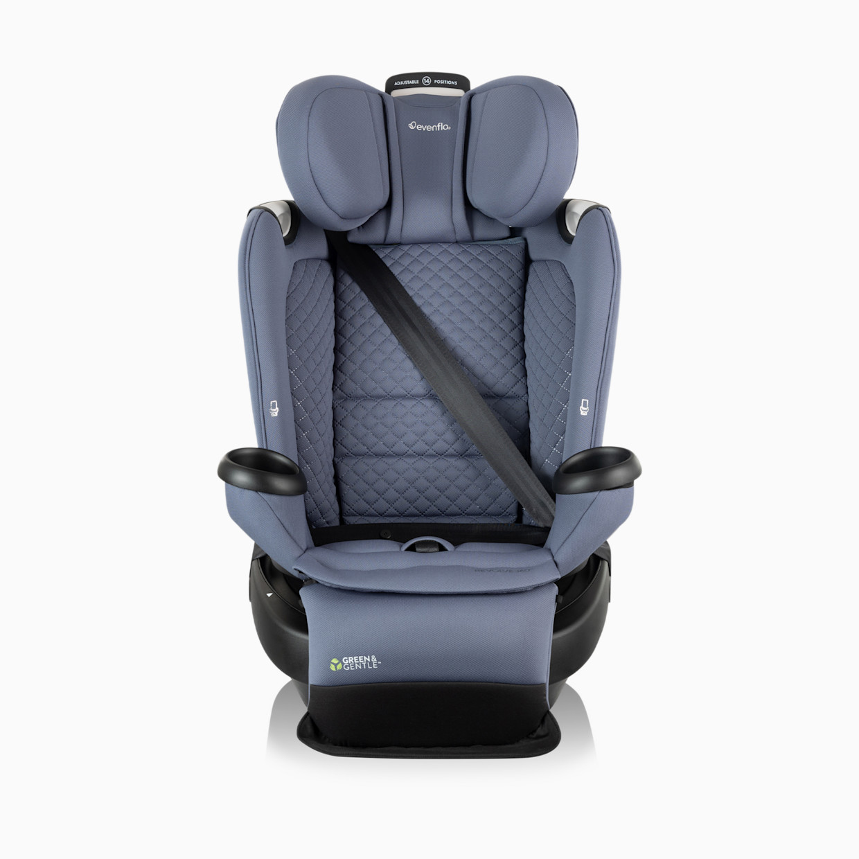 Evenflo Revolve360 Extend All-in-One Rotational Car Seat with Green & Gentle Fabric - Flint.