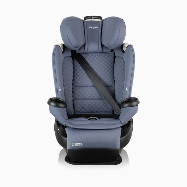 Evenflo Revolve360 Extend All-in-One Rotational Car Seat with Green & Gentle Fabric.