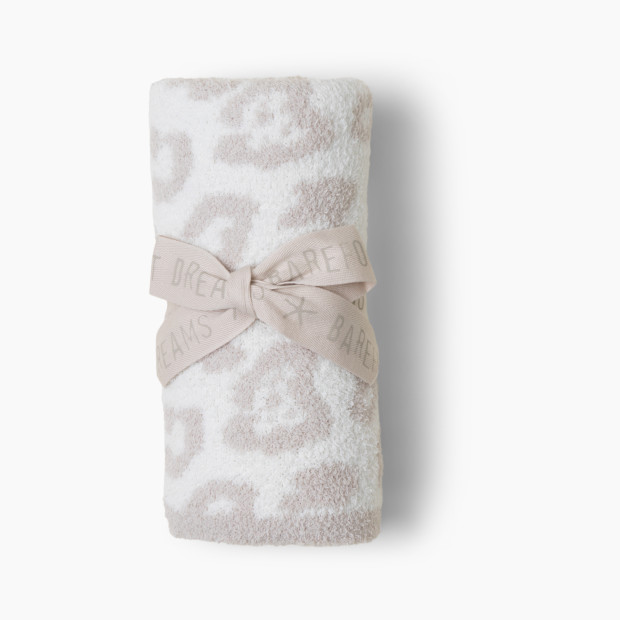 Barefoot Dreams CozyChic Barefoot In The Wild Baby Blanket - Stone/Cream.