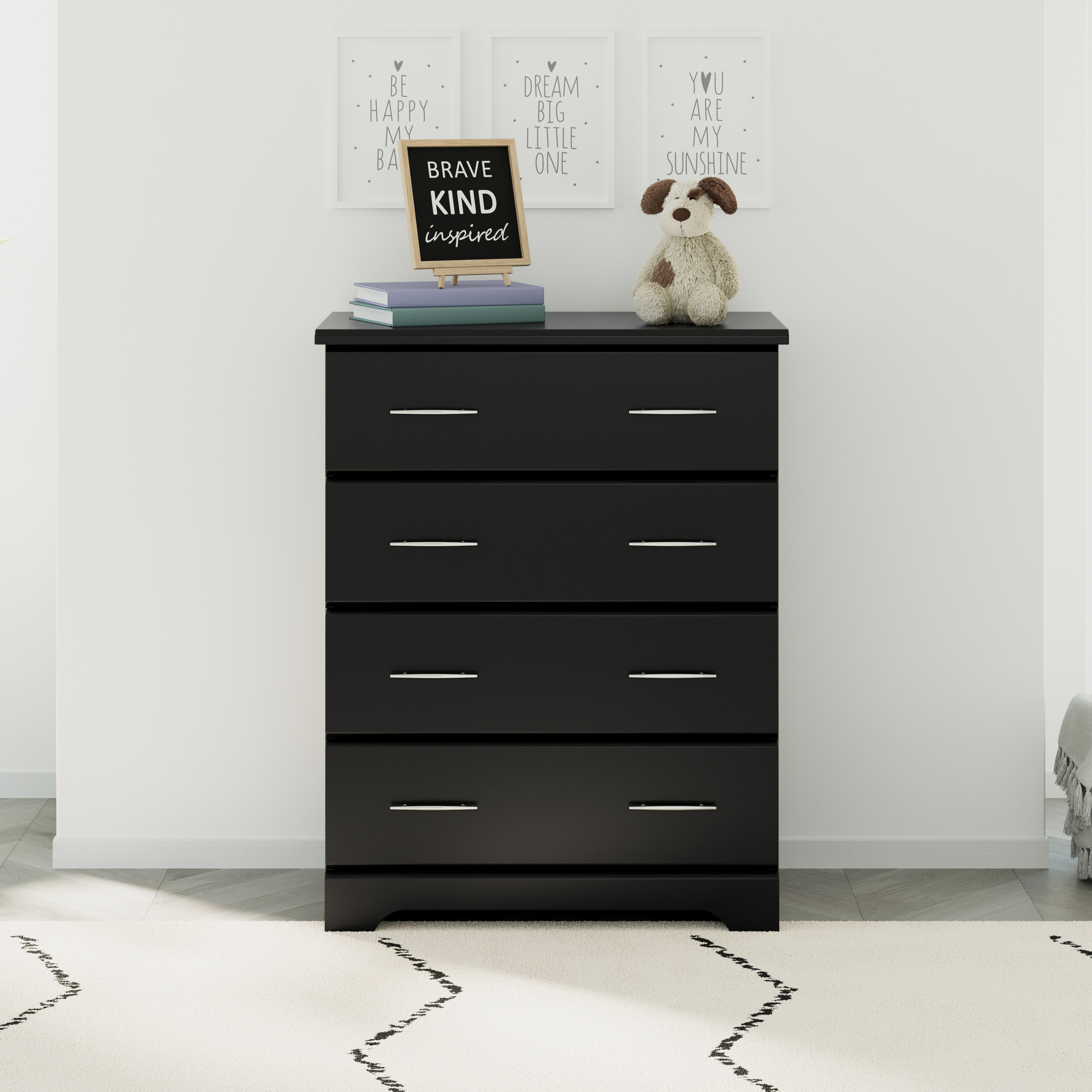 Storkcraft Brookside 4 Drawer Chest - Black.