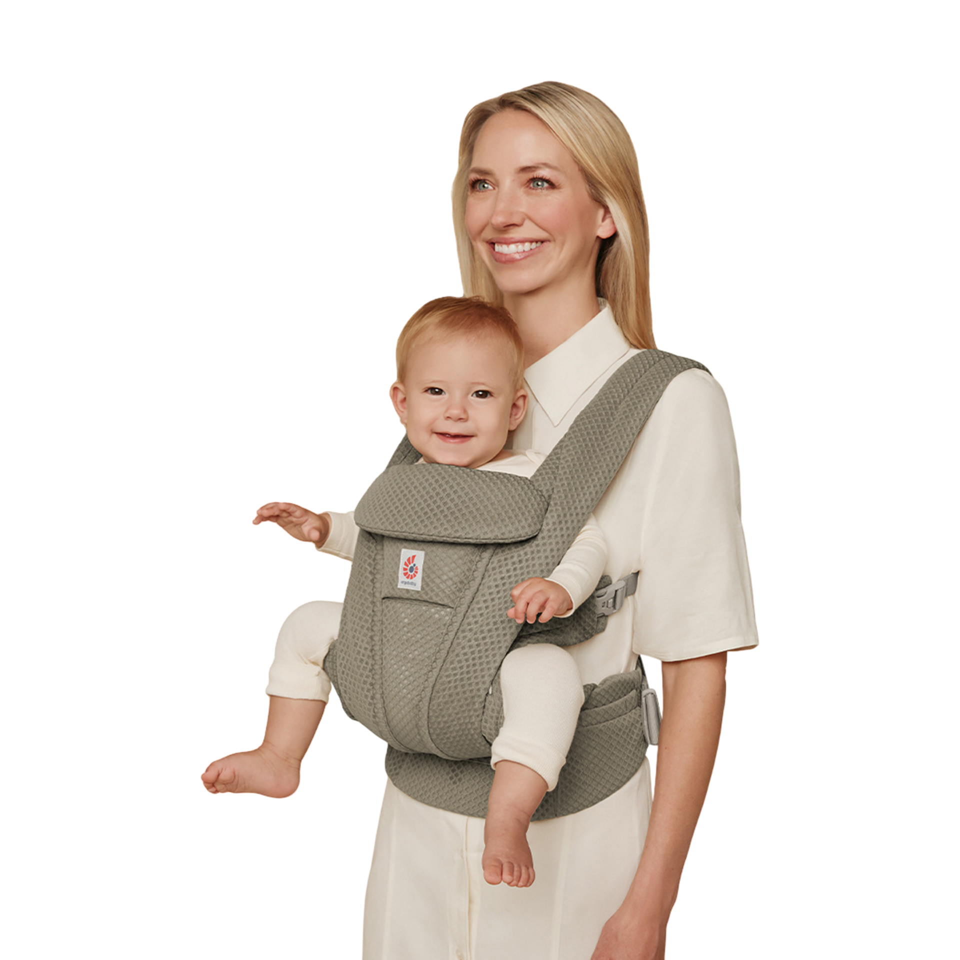 Ergobaby Omni Deluxe Carrier - Soft Olive Mesh.