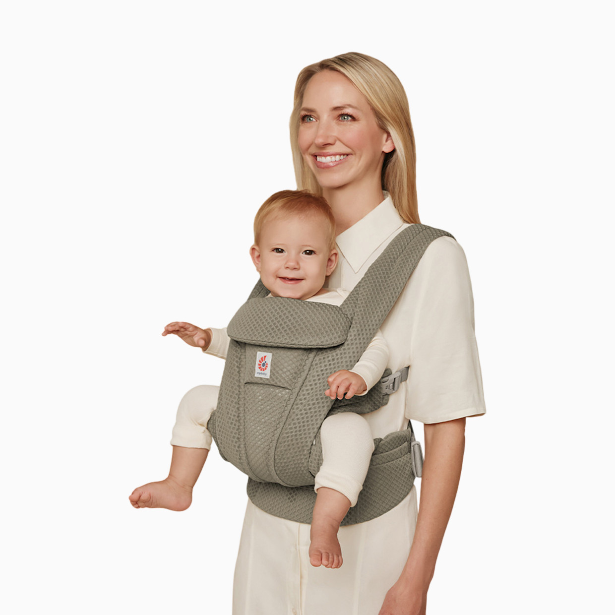 Ergobaby Omni Deluxe Carrier - Soft Olive Mesh.