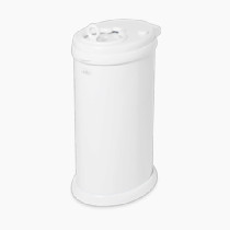 Ubbi Steel Diaper Pail, Odor Locking, No Special Bag Required, Award-Winning, Registry Must-Have, White