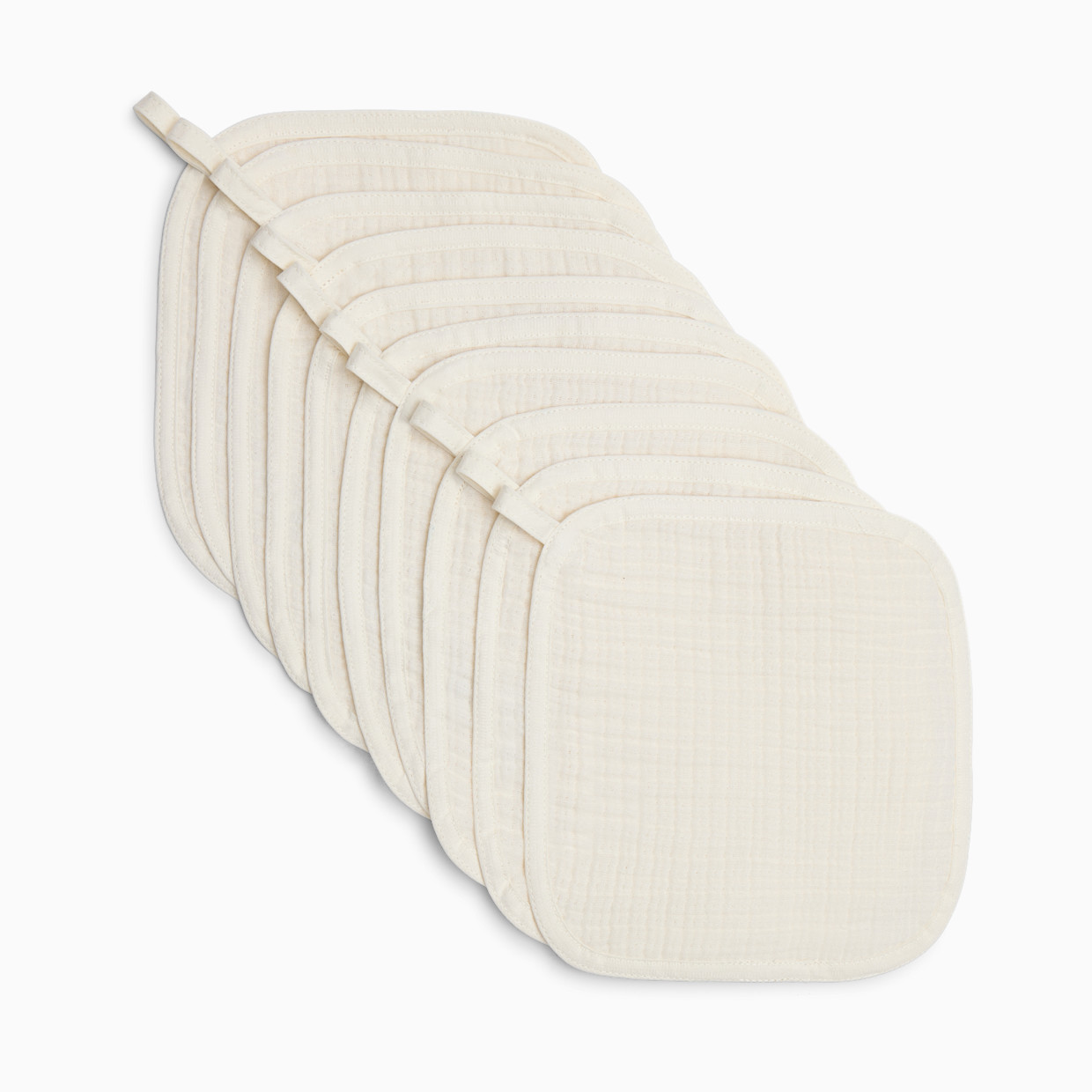 Small Story Muslin Washcloths (10 Pack) - White.