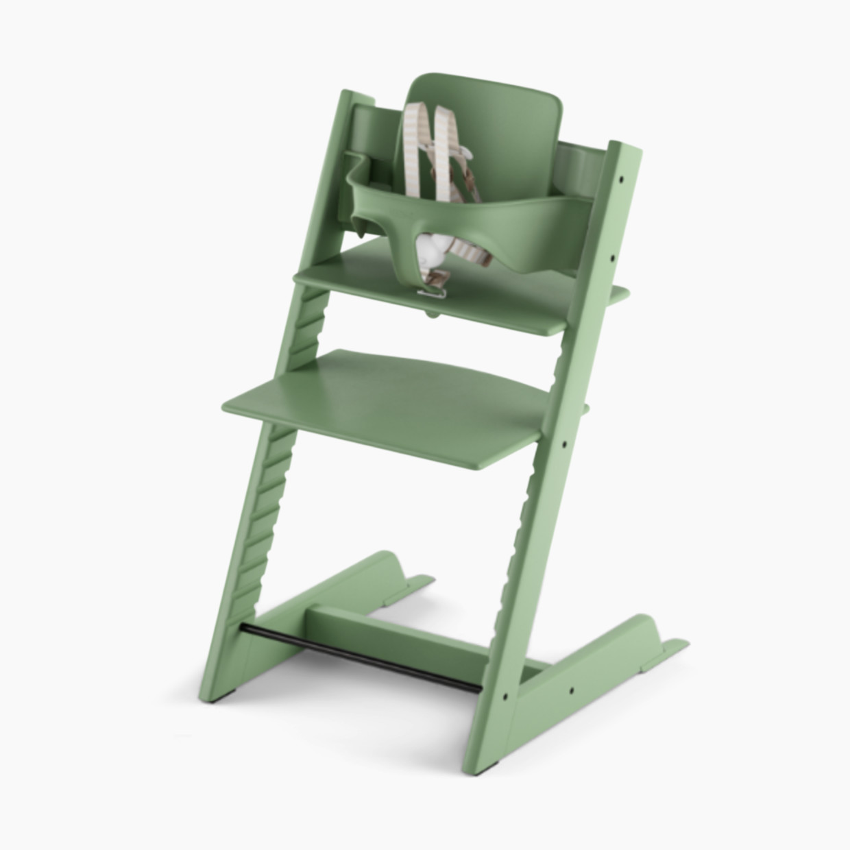 Stokke Tripp Trapp Chair & Baby Set - Moss Green Chair/Moss Green Set.