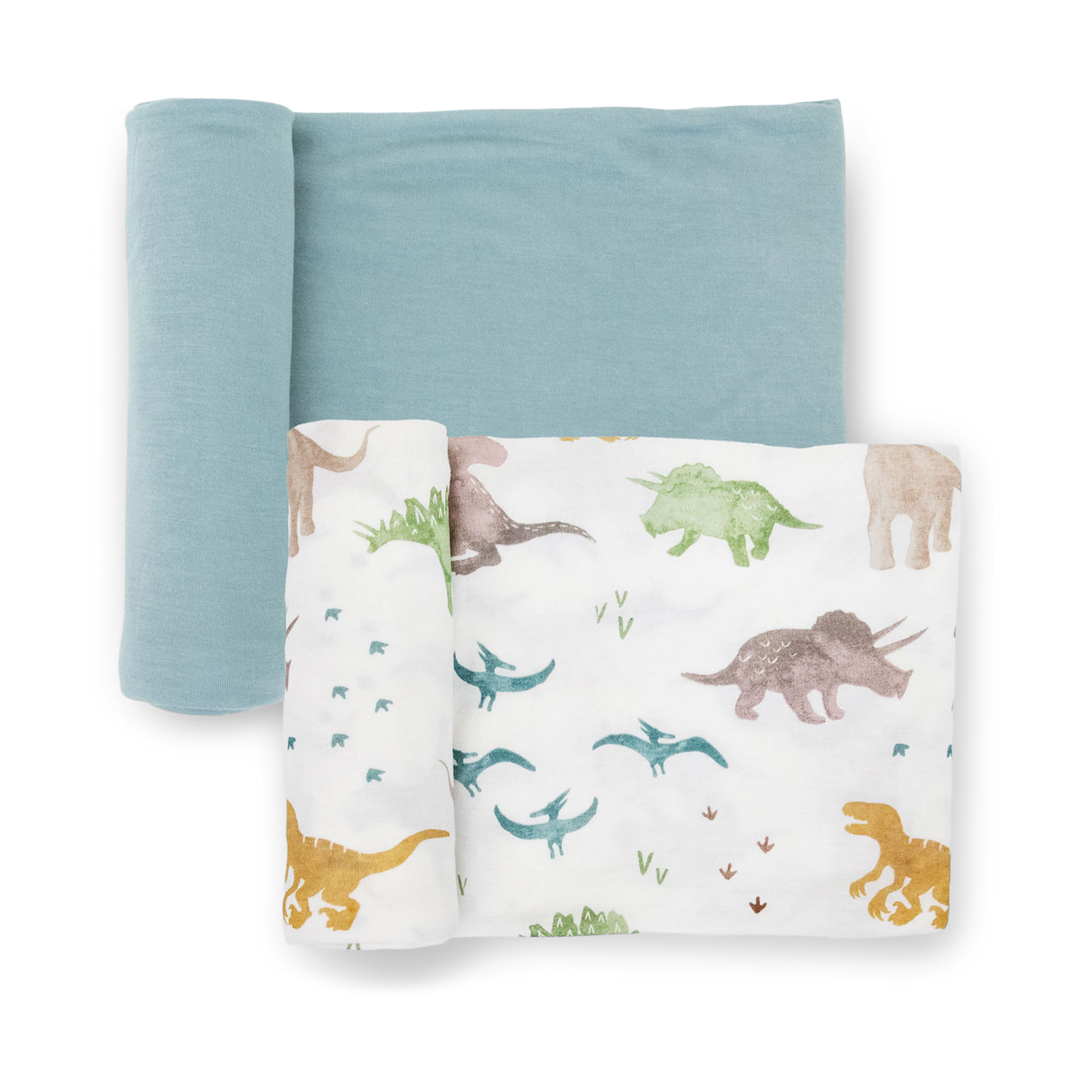 Little Unicorn Stretch Knit Swaddle 2Pack Dino Pals Babylist Shop