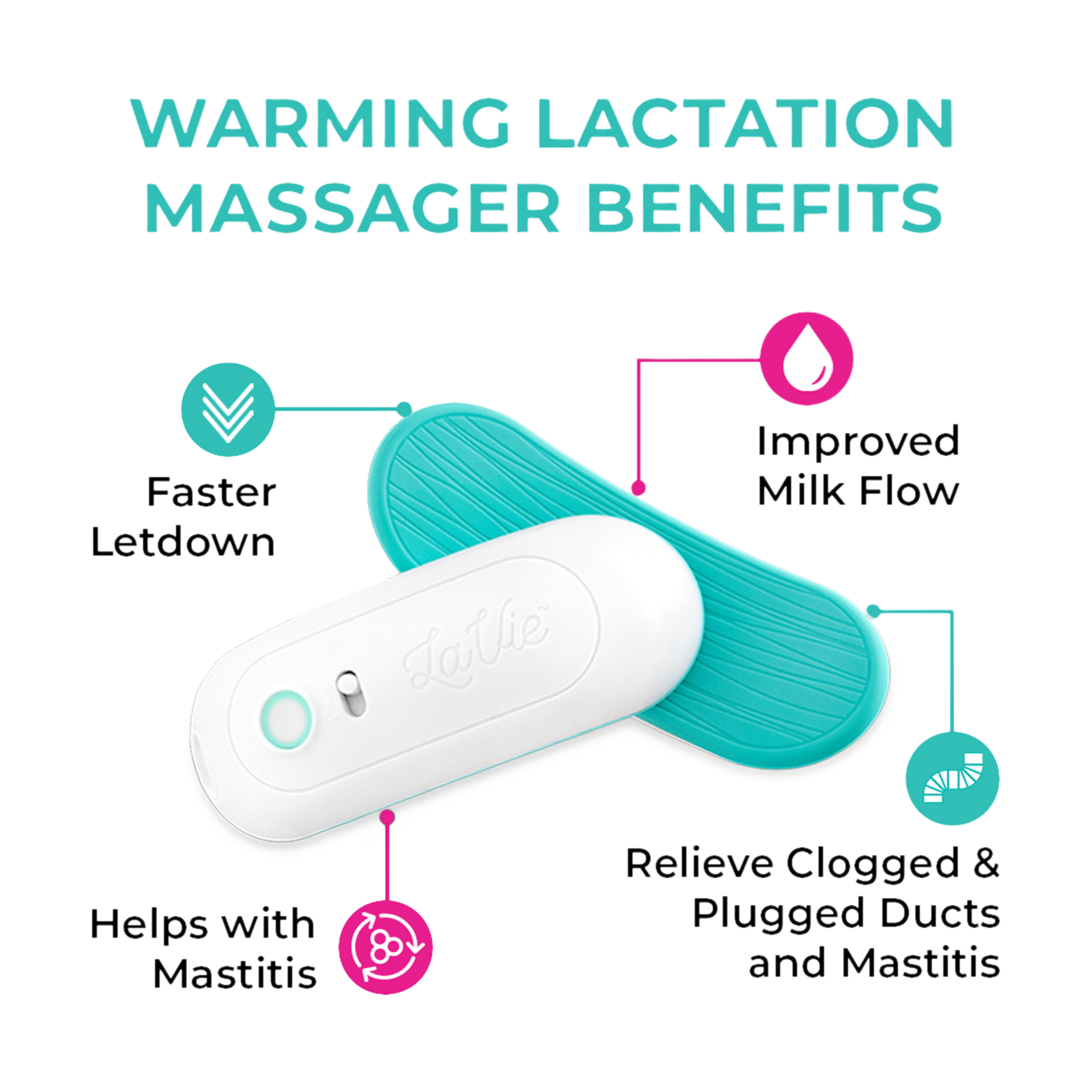 LaVie Warming Lactation Massagers (2 Pack).