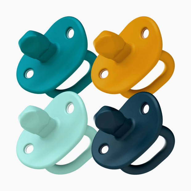 Boon JEWL Biometric Orthodontic Pacifier (4-Pack) - Blue.