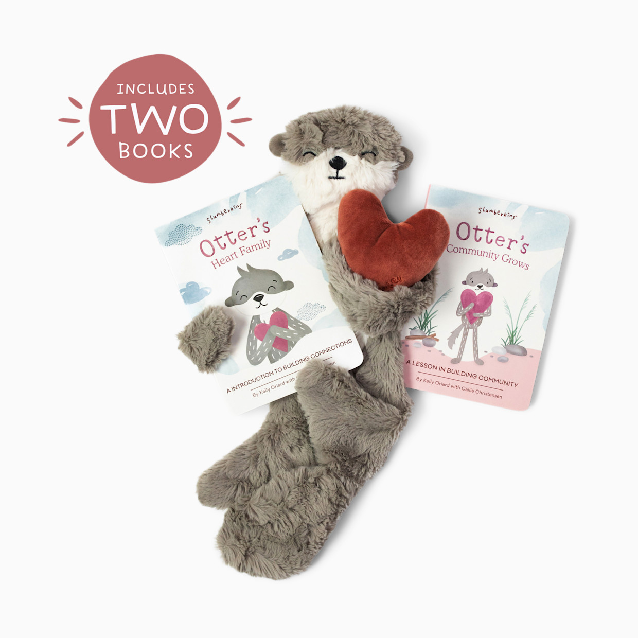 Slumberkins, Inc. Plush Snuggler & Book Bundle - Otter's Building Connections.