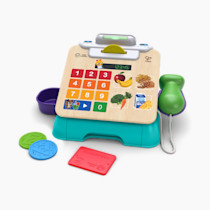 Baby Einstein + Hape Magic Touch Toy Cash Register Pretend to Check Out Toy, Real Sounds and Music, Ages 1, 2, 3, 4+