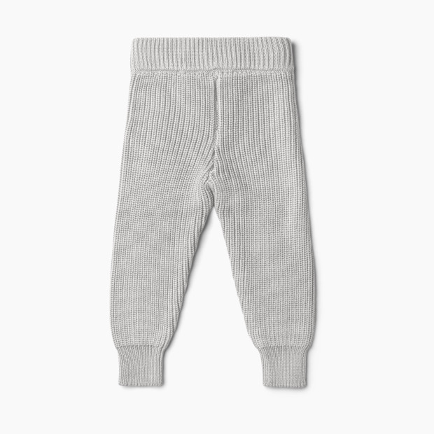 Goumi Kids Organic Cotton Knit Pant - Storm Gray, 0-3 M.