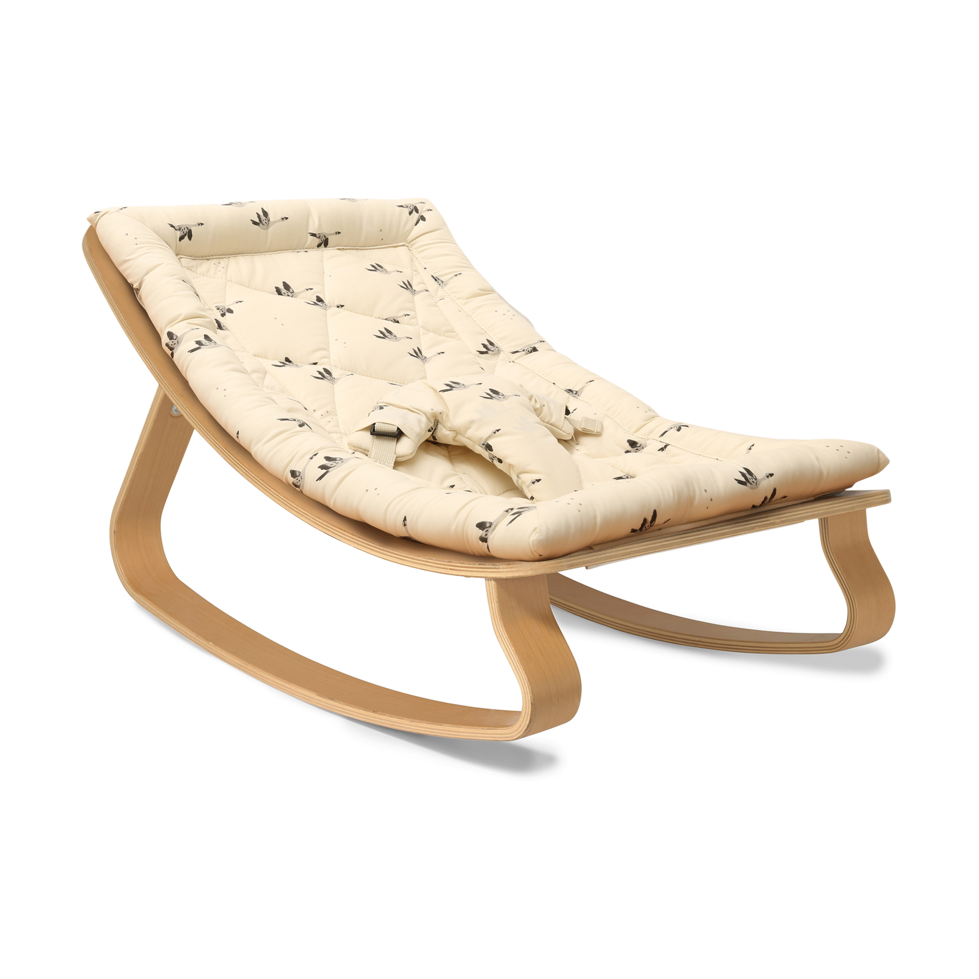 Charlie Crane LEVO Baby Rocker - Goose, Beech.