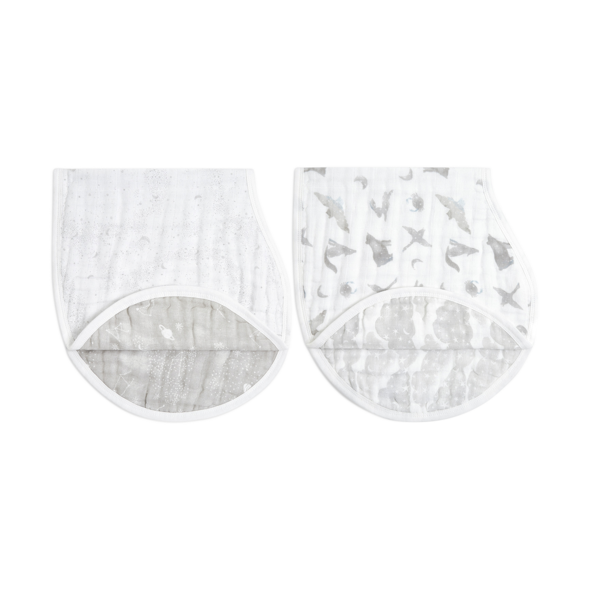 Aden + Anais Organic Muslin Burpy Bibs (2 Pack) Map The Stars