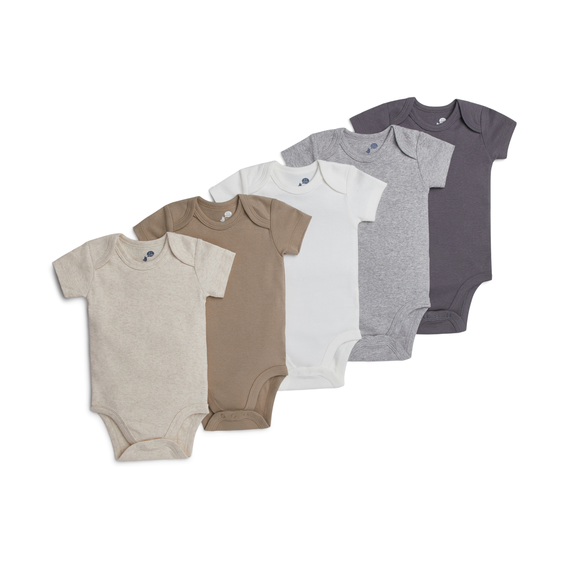 Small Story Short Sleeve Bodysuit Solid (5 Pack) - Neutral Range, 0-3 M - $23.99.