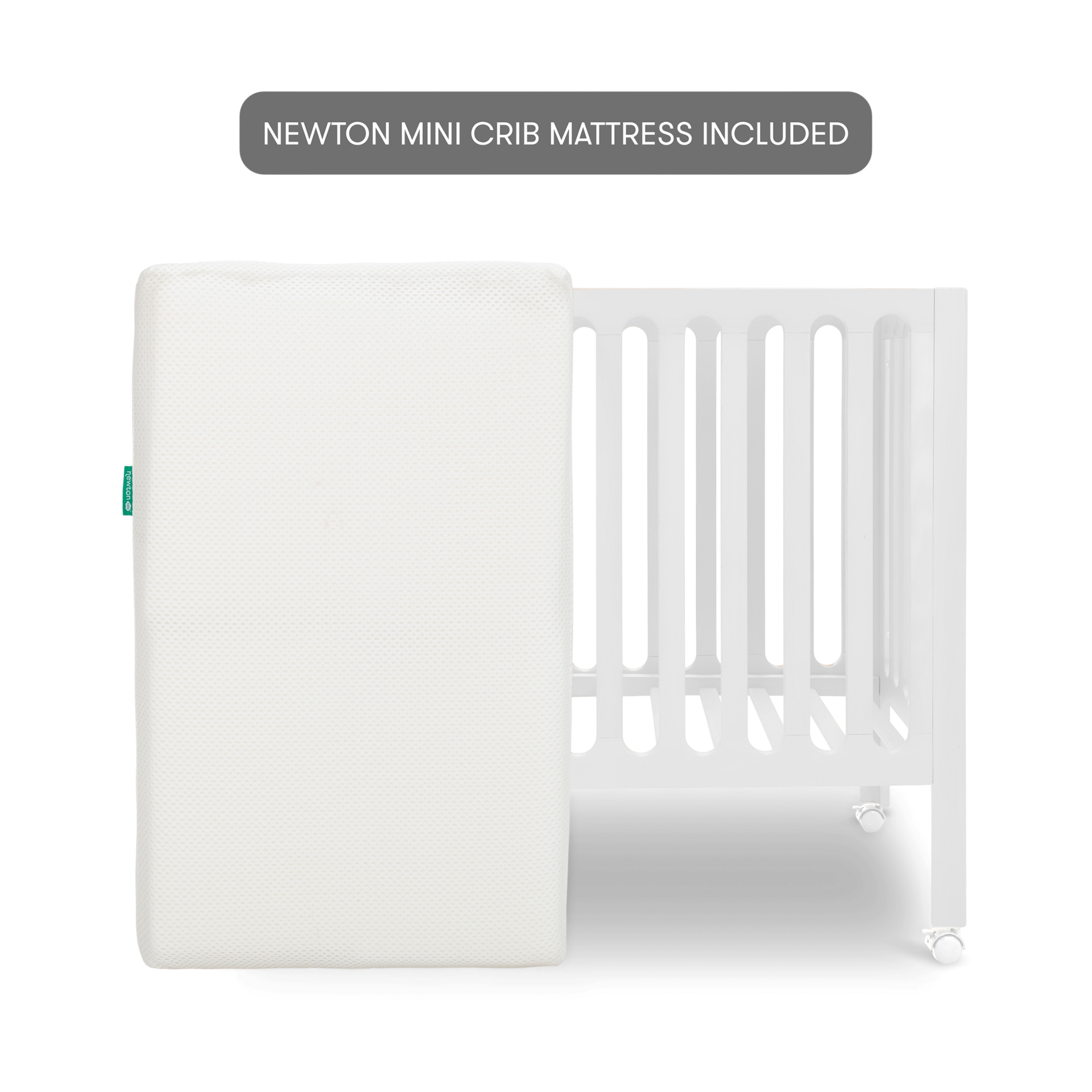 Newton Baby Galileo Mini Crib & Newton Mini Crib Mattress - White.
