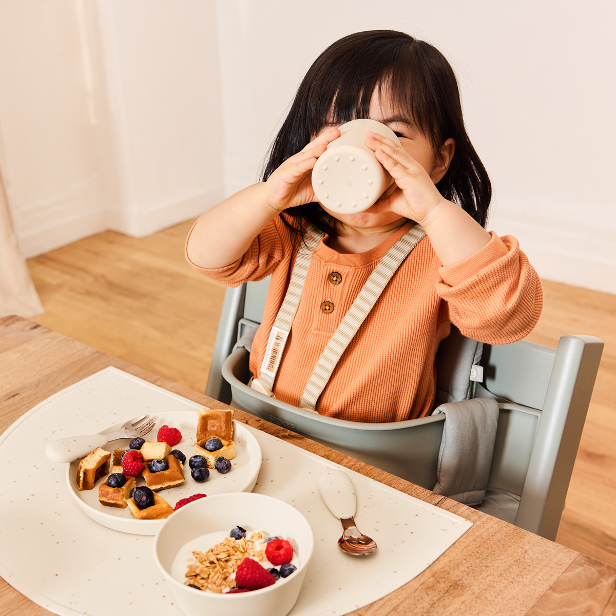 AEIOU Toddler Tableware Gift Set - Oat.