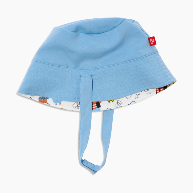 Magnetic Me Modal Magnetic Reversible Bucket Hat - Pirates Blue, 0-6 M.