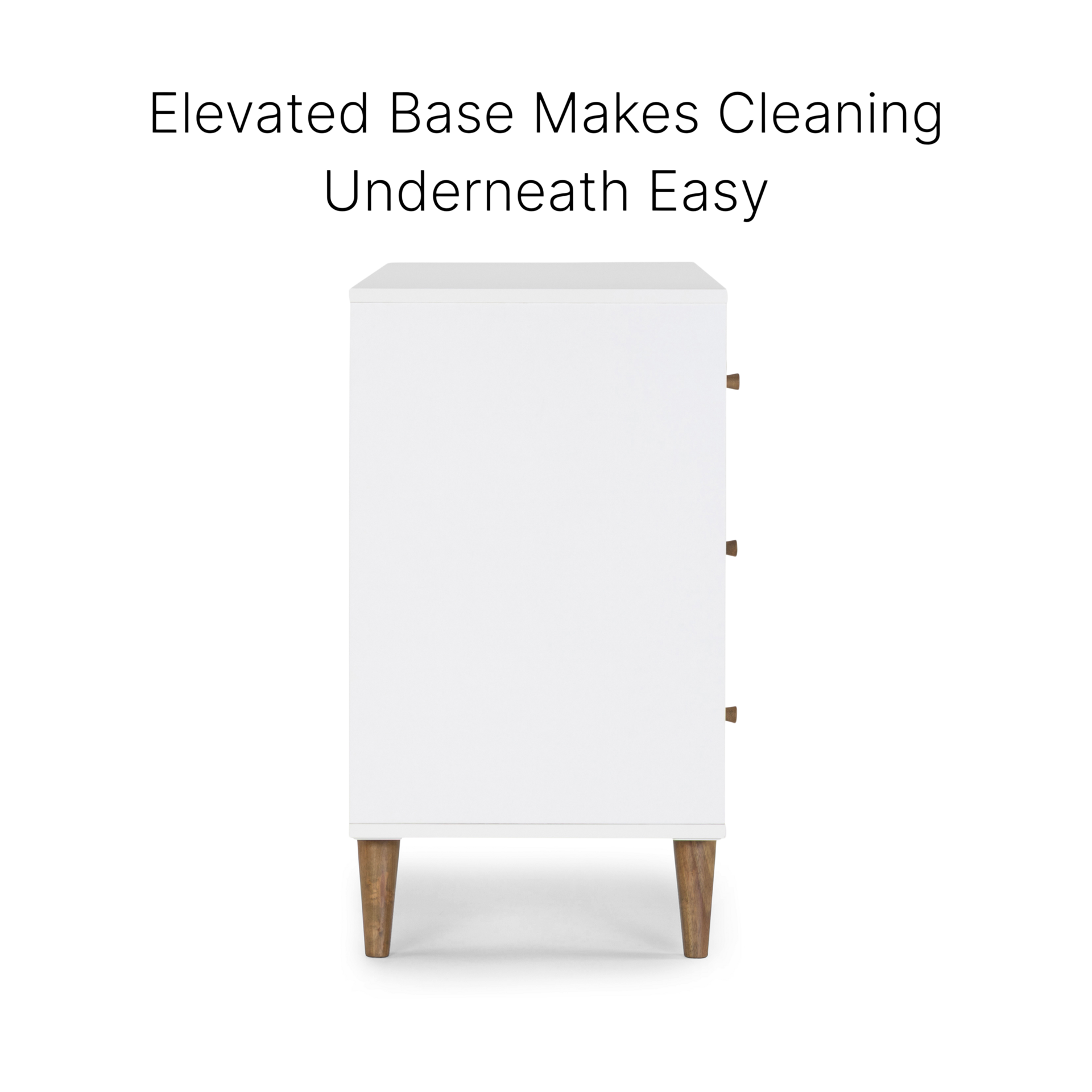 dadada Austin 5-Drawer Dresser - White/Walnut.