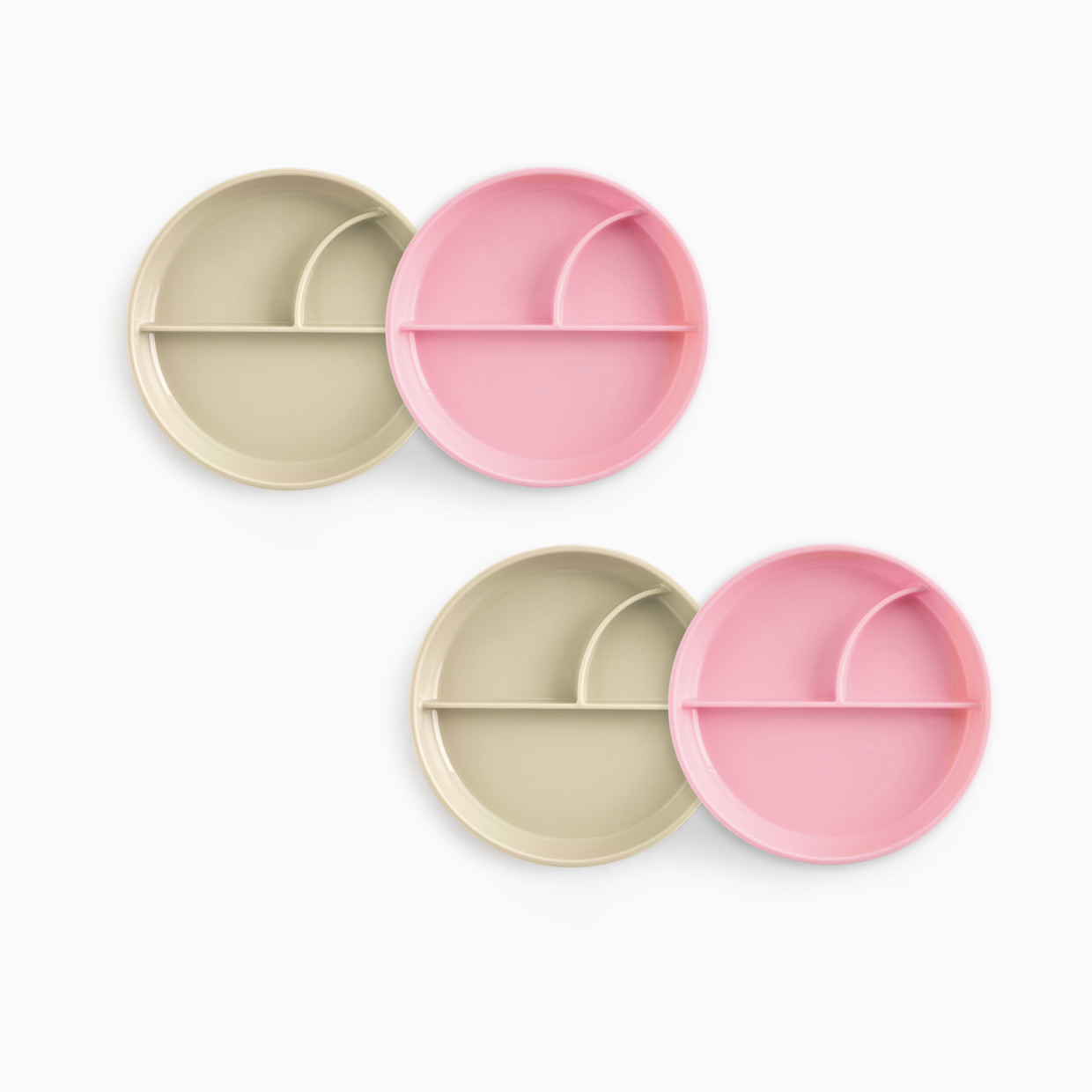 Sprucely Suction Plate - Pink/Sand, 4.