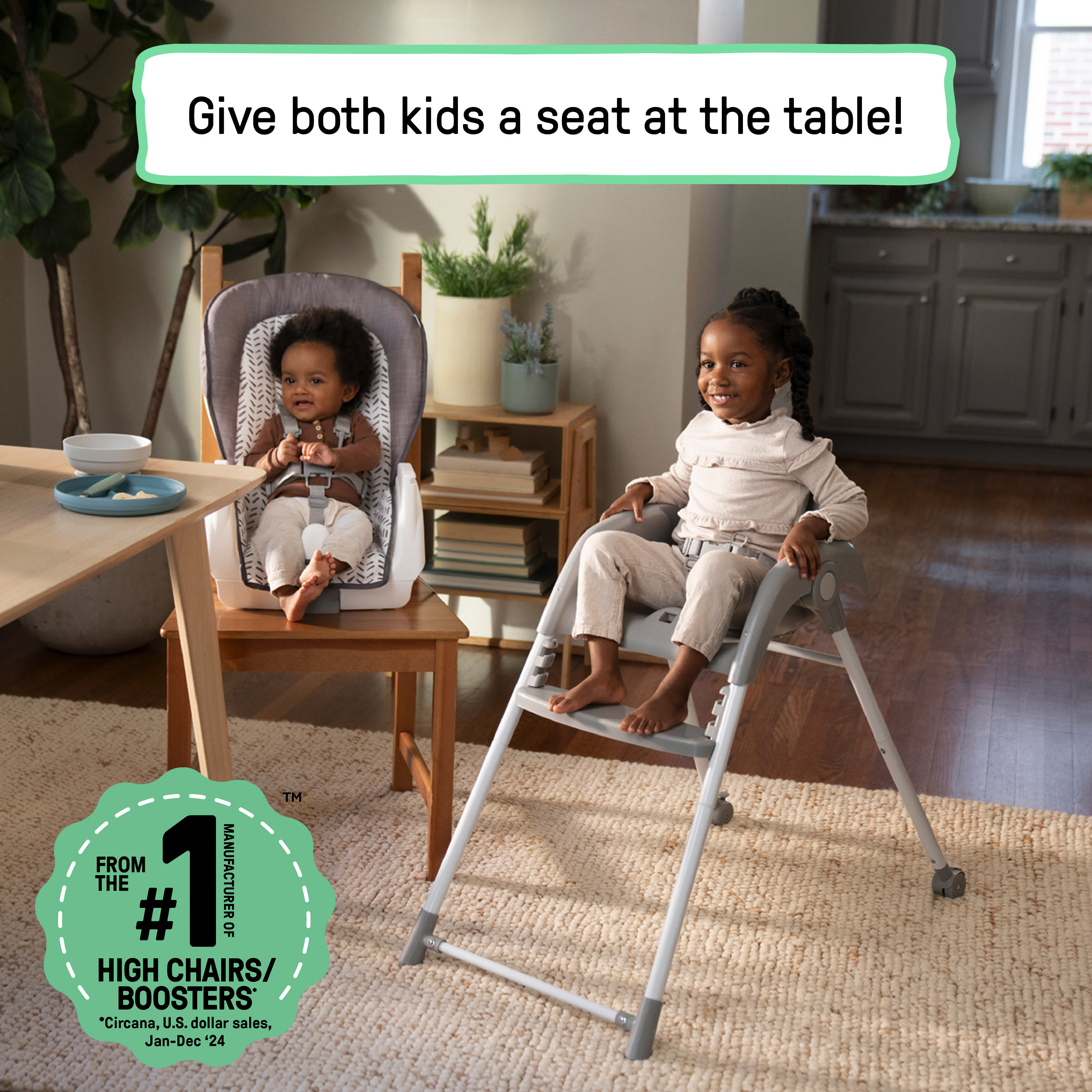 Ingenuity Trio Foldaway 6-in-1 Baby High Chair.