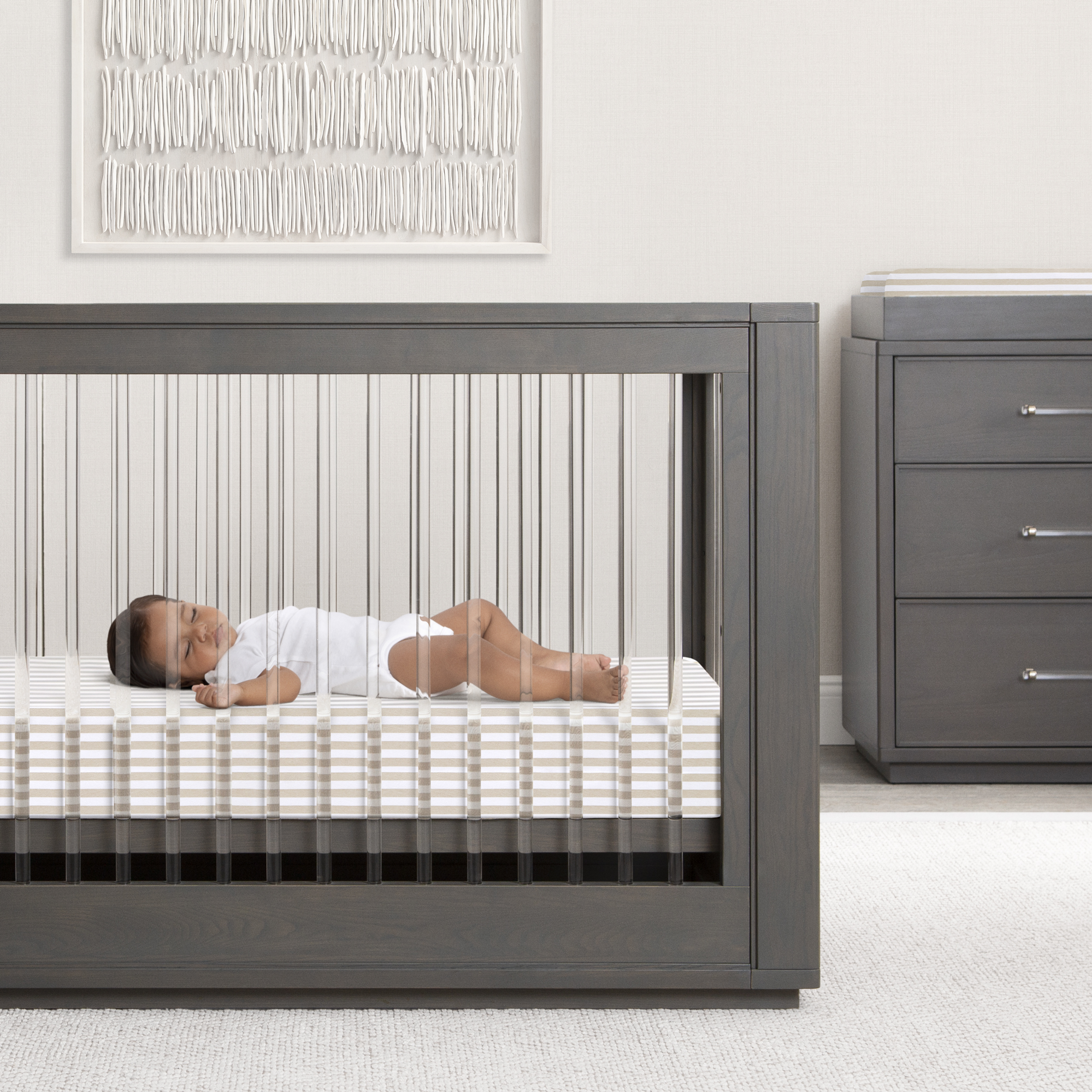 Bellini Organic Jersey Cotton Crib Sheet and Changing Pad Cover Set.