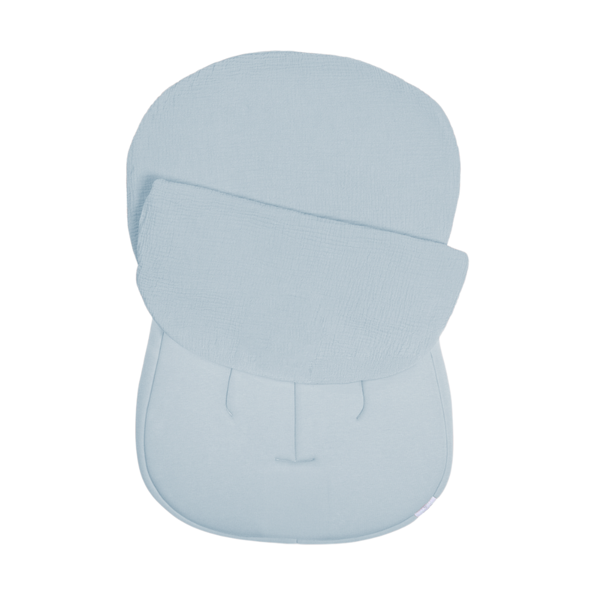 Snuggle Me Organic Infant Lounger Curve Muslin Cover - Bluebell.