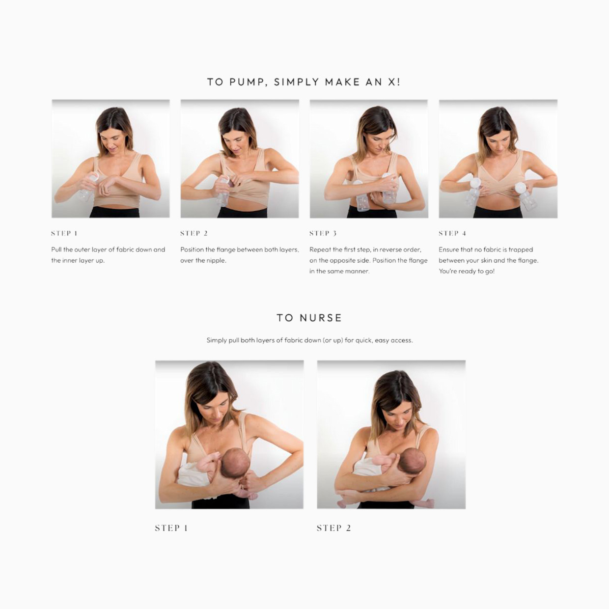 Larken X Nursing + Hands - Free Pumping Bra Bundle (3 pack) - Sand, Sage, Black, Xs.