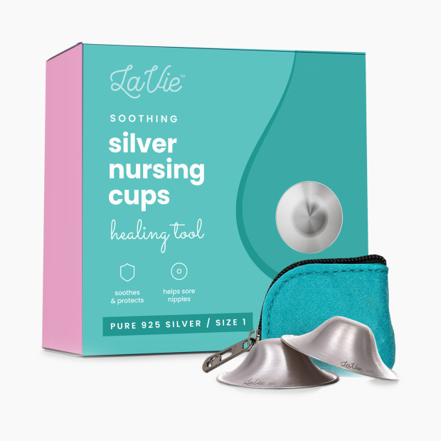 LaVie Silver Nursing Cup Set - Silver, Size 1 -Regular.