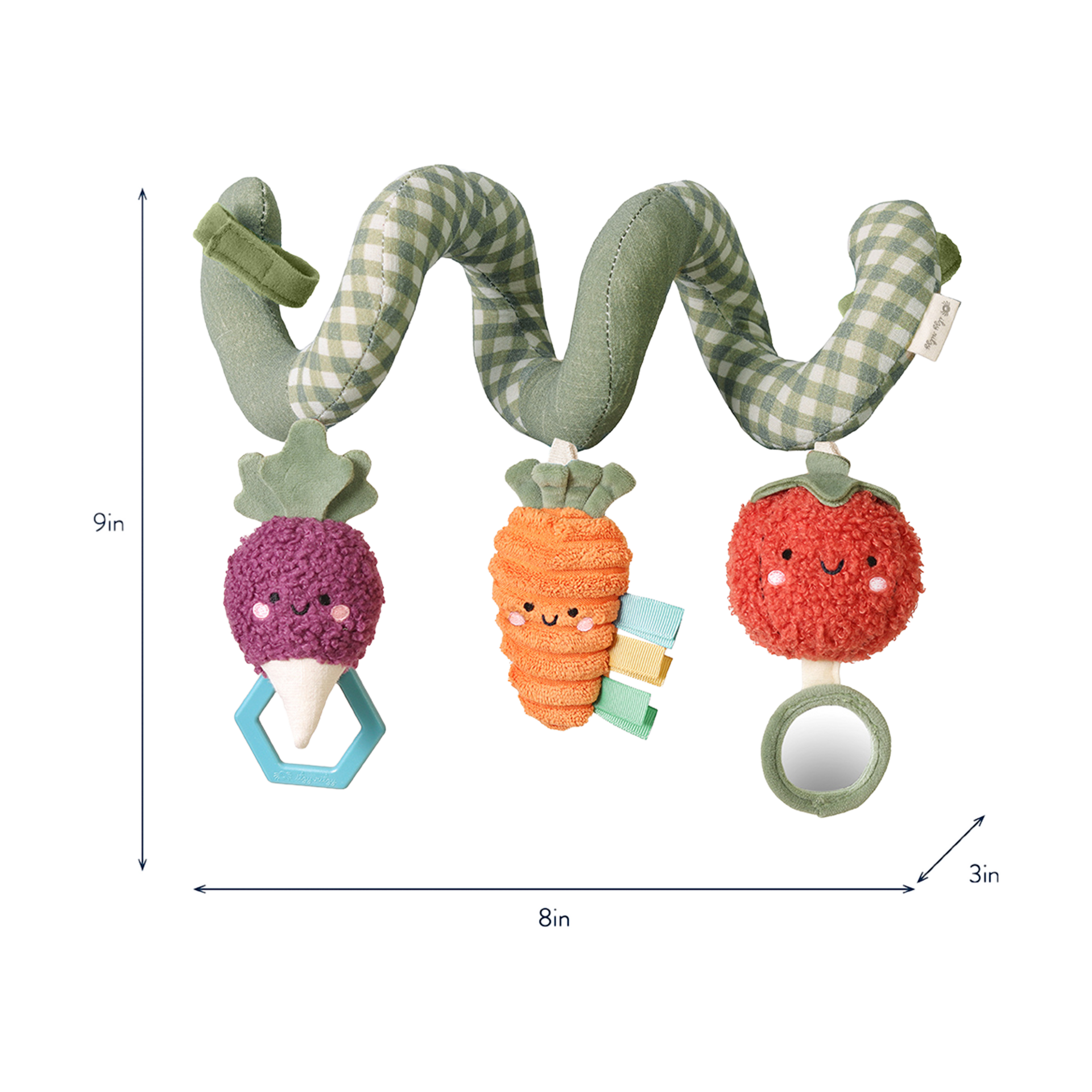 Itzy Ritzy Car Seat Activity Toy - Veggie.