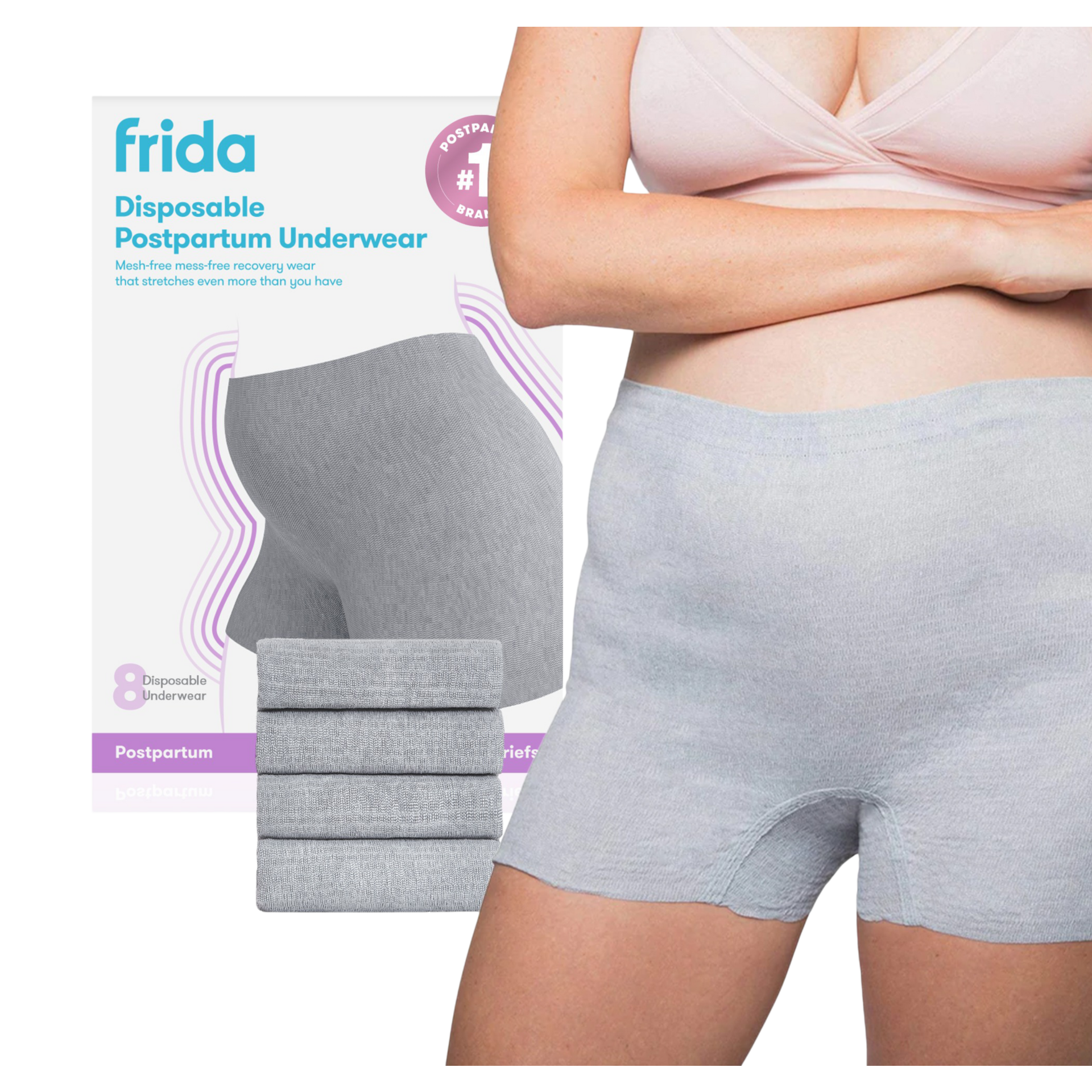 Frida Mom Disposable Boyshort Postpartum Underwear.